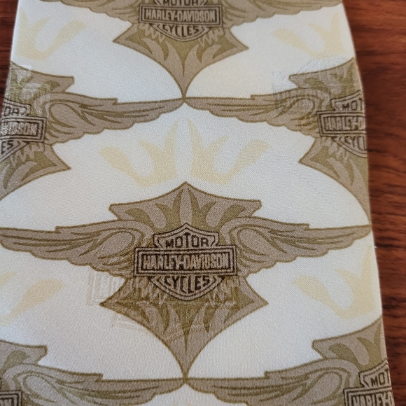 Ralph Marlin Other - Harley Davidson Silk Tie Cream and nude Ralph Marlin & Co
